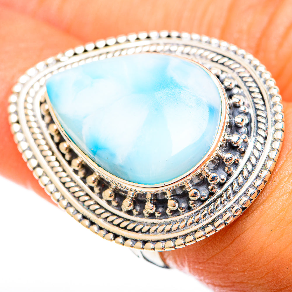 Larimar Rings handcrafted by Ana Silver Co - RING122206