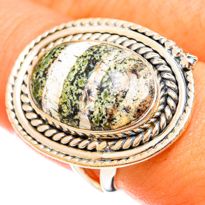 Green Swiss Opal Rings handcrafted by Ana Silver Co - RING122208