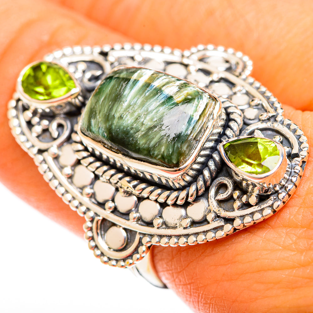 Seraphinite Rings handcrafted by Ana Silver Co - RING122209