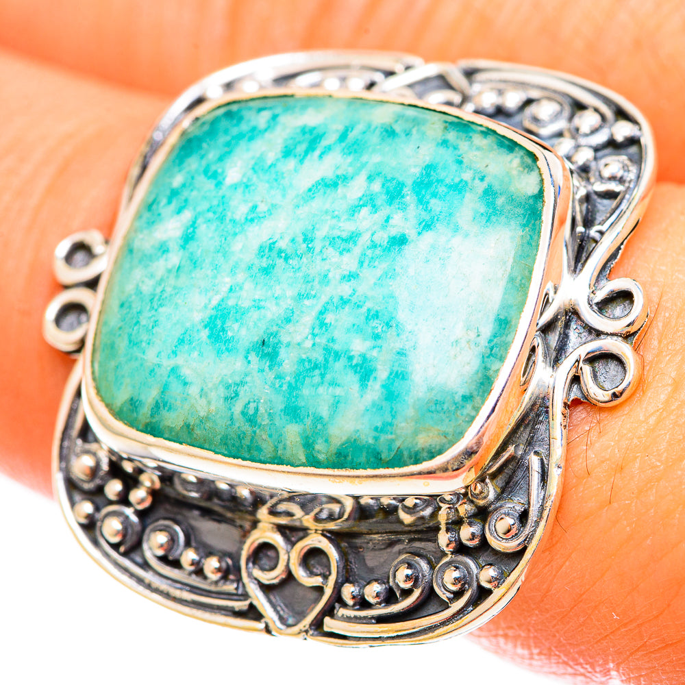 Amazonite Rings handcrafted by Ana Silver Co - RING122213