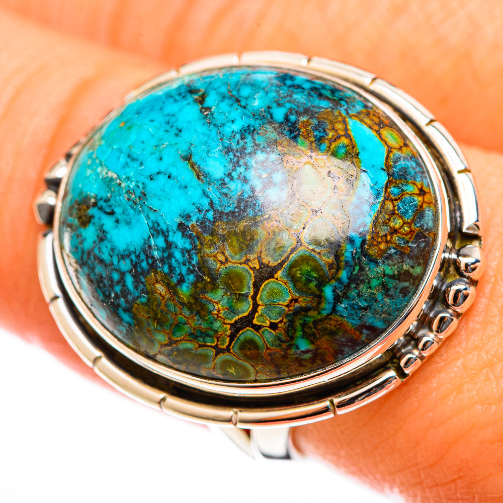 Chrysocolla Rings handcrafted by Ana Silver Co - RING122237
