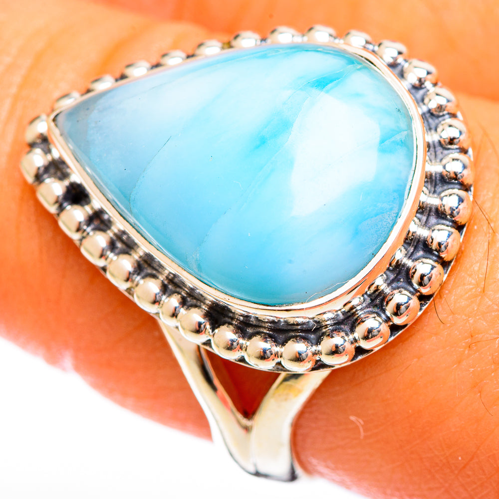Larimar Rings handcrafted by Ana Silver Co - RING122238
