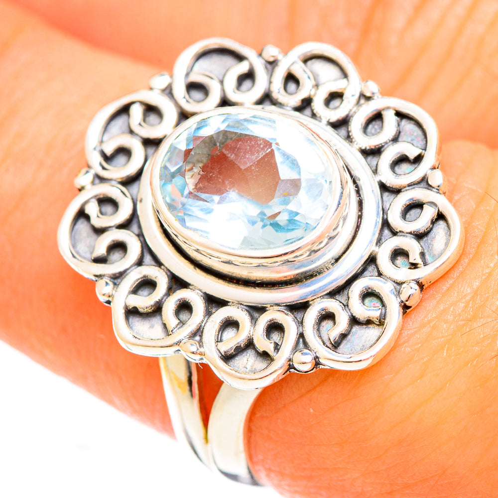Blue Topaz Rings handcrafted by Ana Silver Co - RING122239