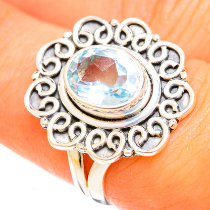 Blue Topaz Rings handcrafted by Ana Silver Co - RING122239