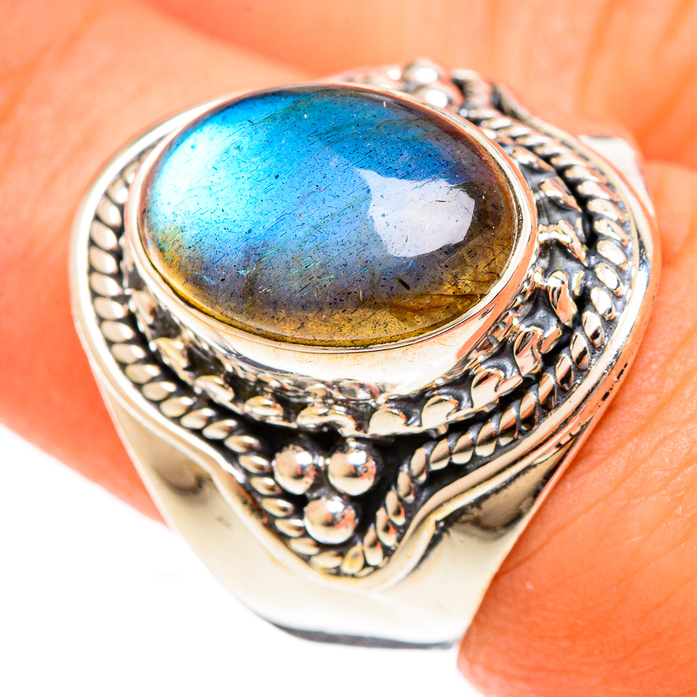 Labradorite Rings handcrafted by Ana Silver Co - RING122241