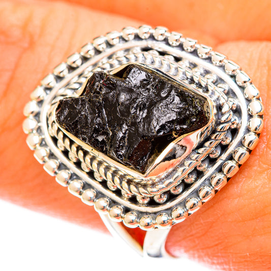 Black Tourmaline Rings handcrafted by Ana Silver Co - RING122256