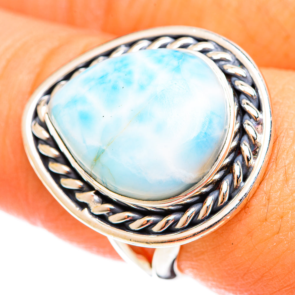Larimar Rings handcrafted by Ana Silver Co - RING122258