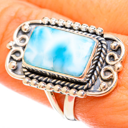 Larimar Rings handcrafted by Ana Silver Co - RING122261
