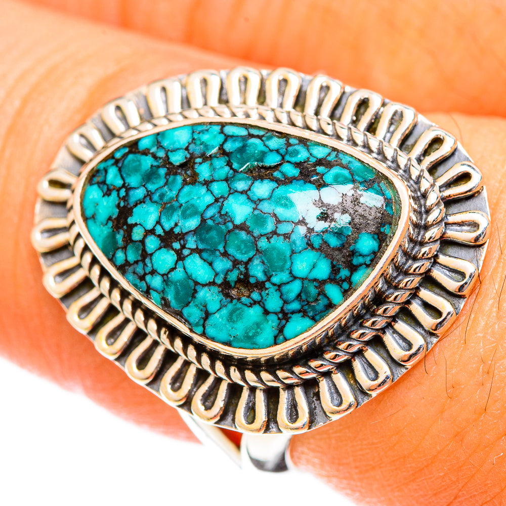 Tibetan Turquoise Rings handcrafted by Ana Silver Co - RING122262