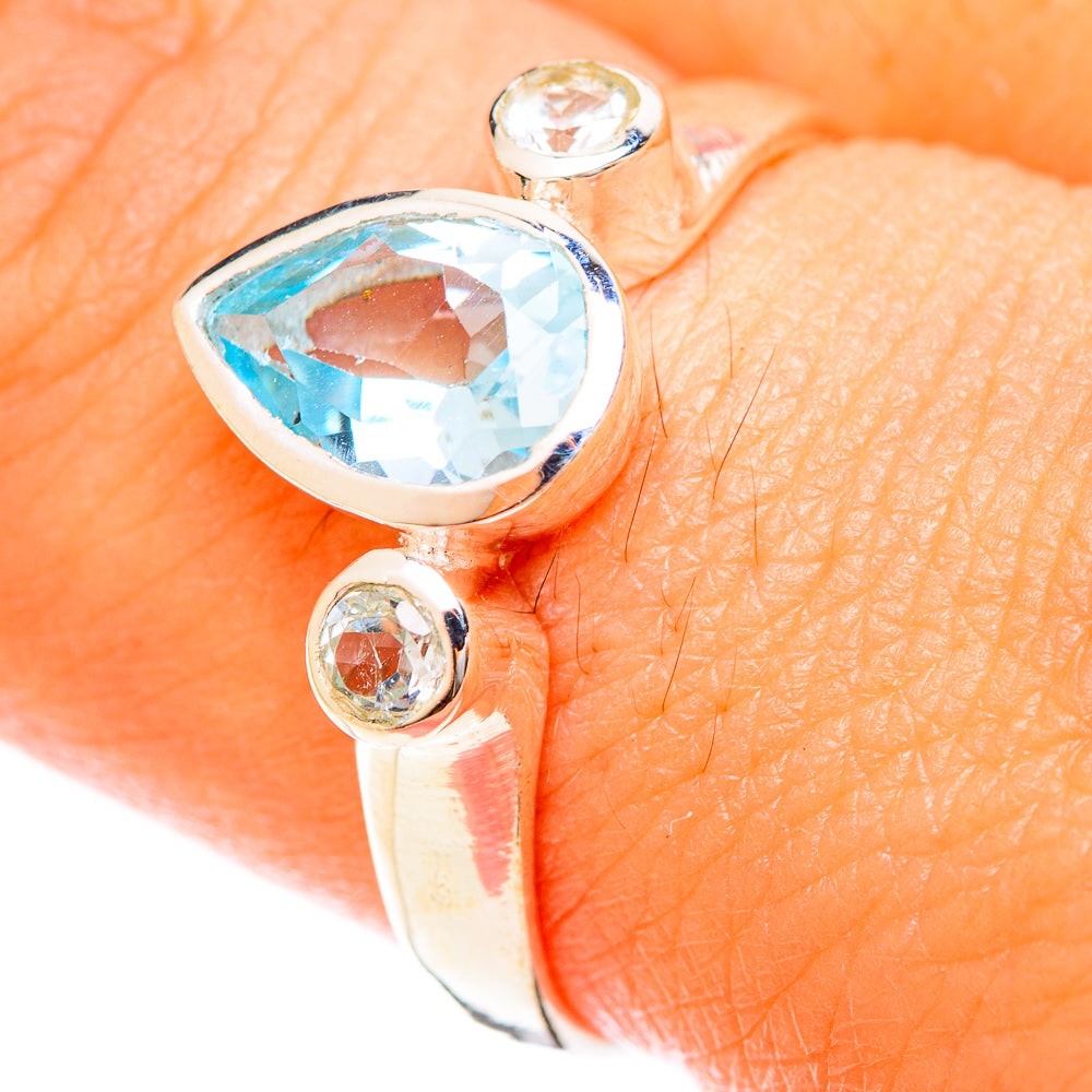 Blue Topaz Rings handcrafted by Ana Silver Co - RING122264
