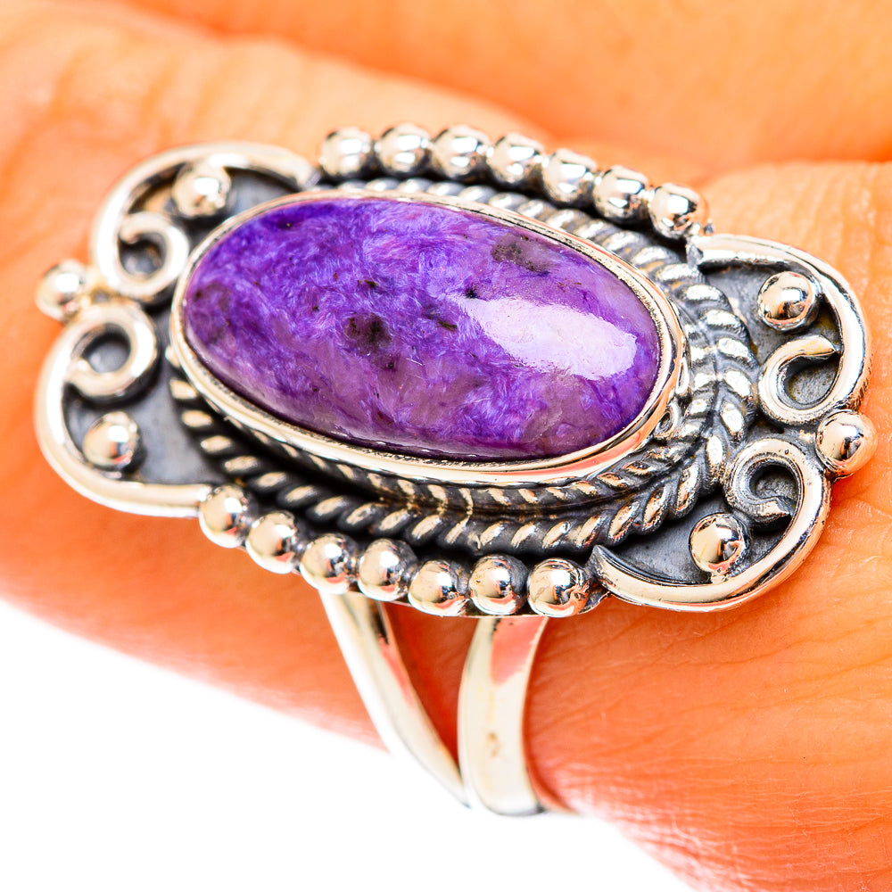 Charoite Rings handcrafted by Ana Silver Co - RING122272
