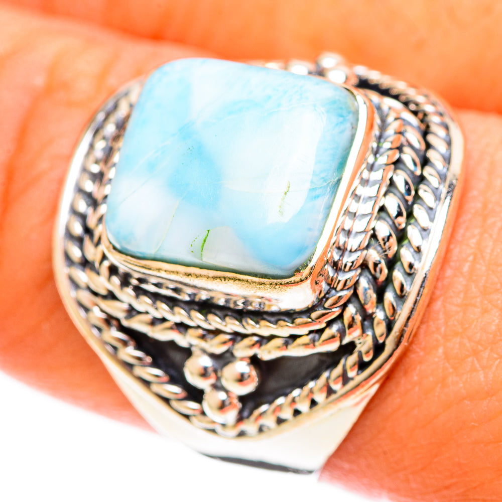 Larimar Rings handcrafted by Ana Silver Co - RING122278