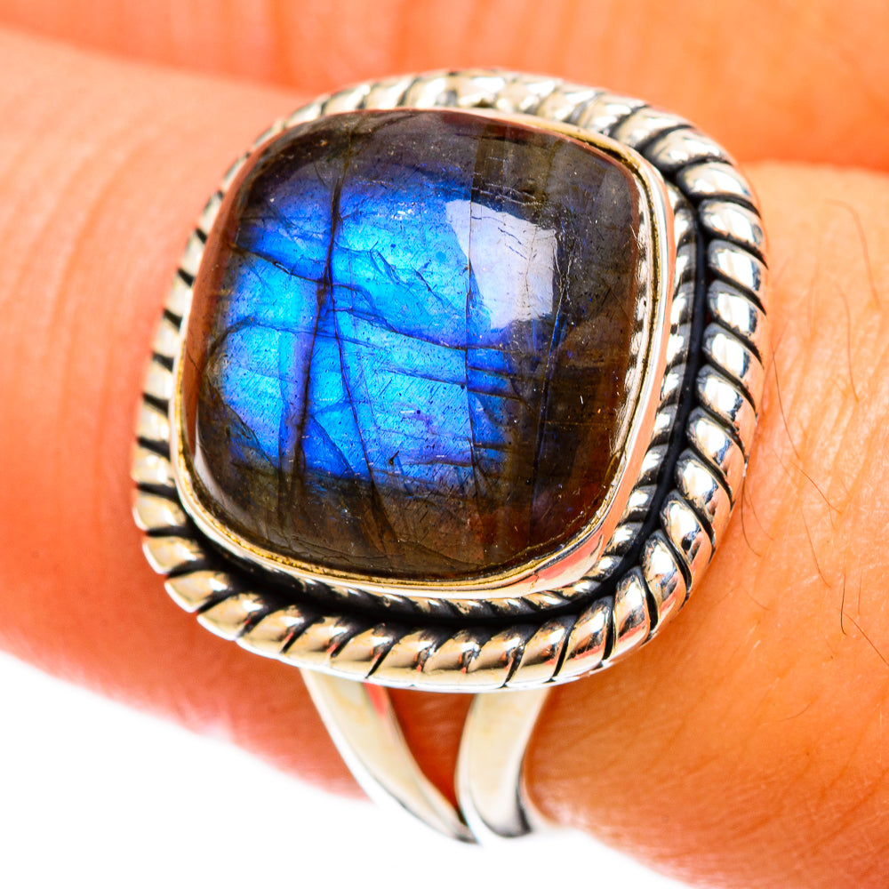 Labradorite Rings handcrafted by Ana Silver Co - RING122279
