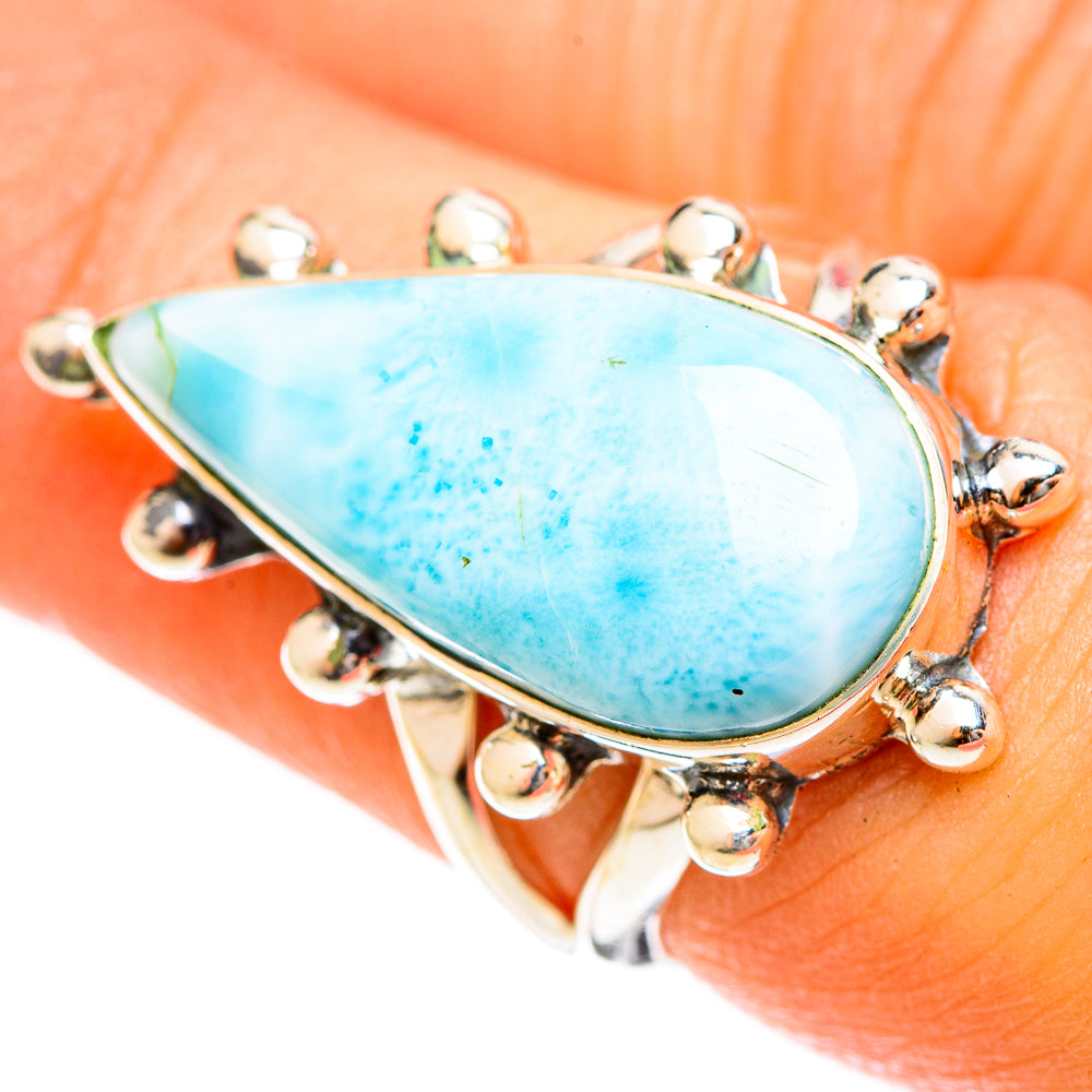 Larimar Rings handcrafted by Ana Silver Co - RING122281