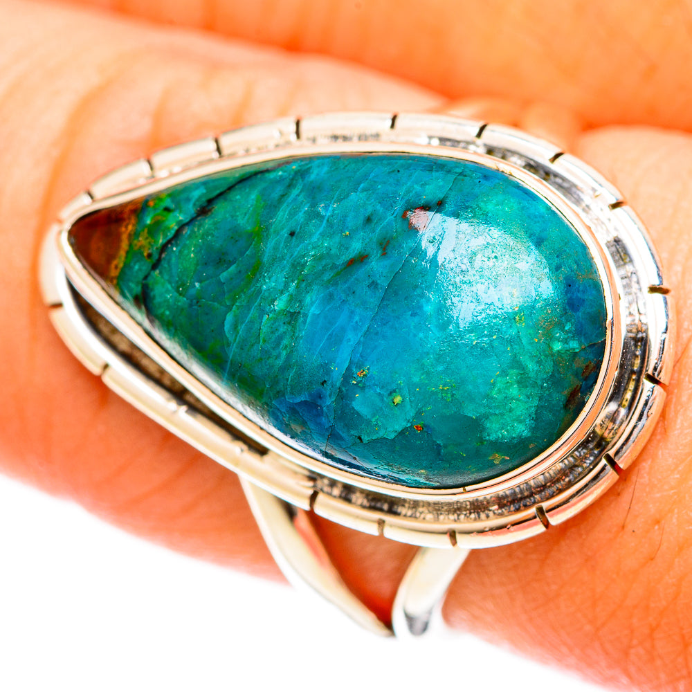 Chrysocolla Rings handcrafted by Ana Silver Co - RING122283