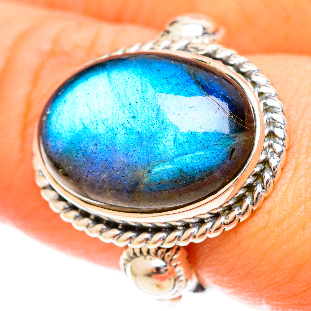 Labradorite Rings handcrafted by Ana Silver Co - RING122284