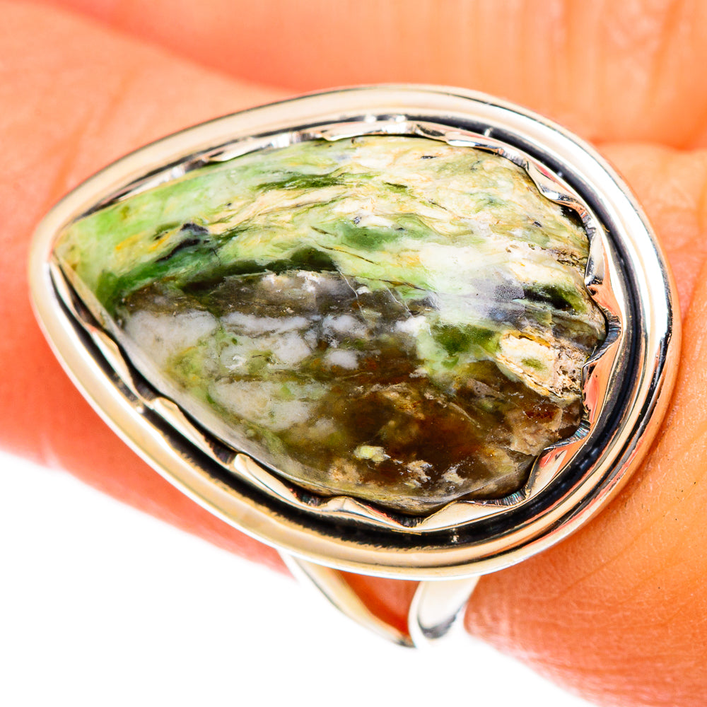 Australian Green Opal Rings handcrafted by Ana Silver Co - RING122285