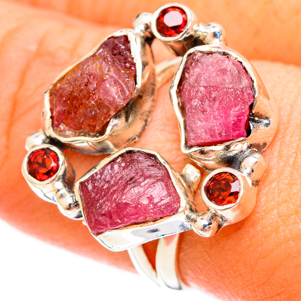 Pink Tourmaline Rings handcrafted by Ana Silver Co - RING122292