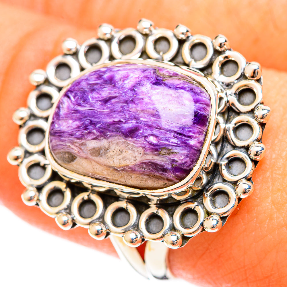 Charoite Rings handcrafted by Ana Silver Co - RING122294