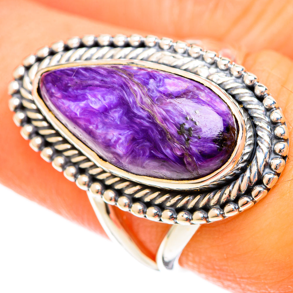 Charoite Rings handcrafted by Ana Silver Co - RING122295