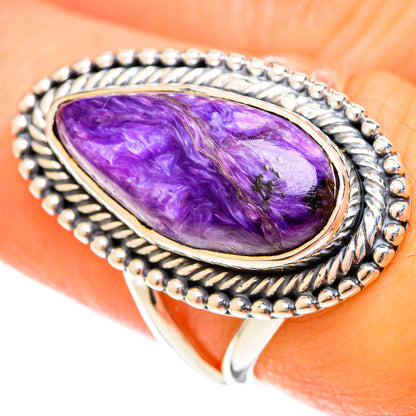 Charoite Rings handcrafted by Ana Silver Co - RING122295