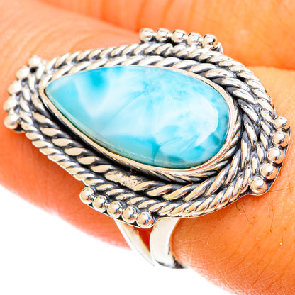 Larimar Rings handcrafted by Ana Silver Co - RING122303