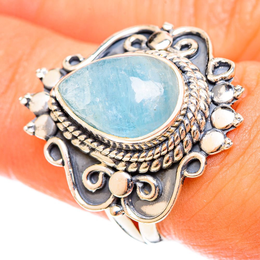 Aquamarine Rings handcrafted by Ana Silver Co - RING122319