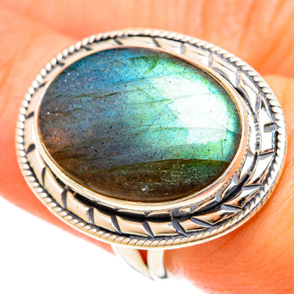 Labradorite Rings handcrafted by Ana Silver Co - RING122326
