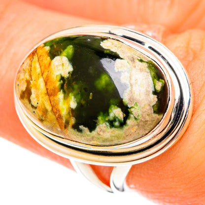 Australian Green Opal Rings handcrafted by Ana Silver Co - RING122327