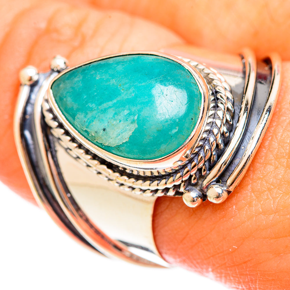 Amazonite Rings handcrafted by Ana Silver Co - RING122329