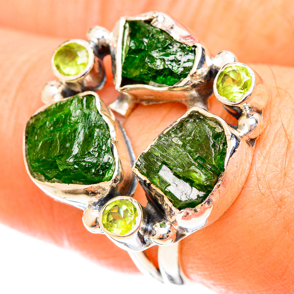 Chrome Diopside Rings handcrafted by Ana Silver Co - RING122331