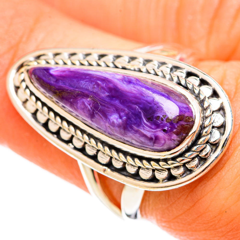 Charoite Rings handcrafted by Ana Silver Co - RING122332