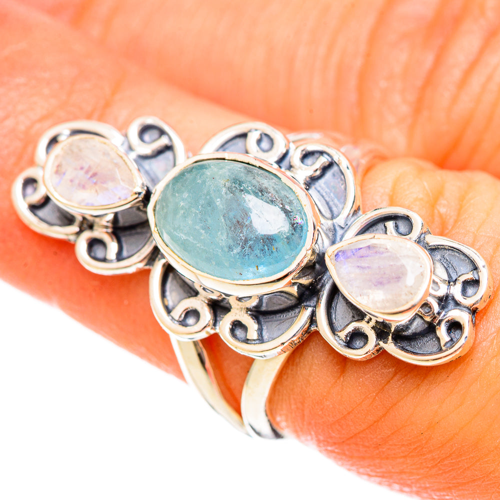 Aquamarine Rings handcrafted by Ana Silver Co - RING122337