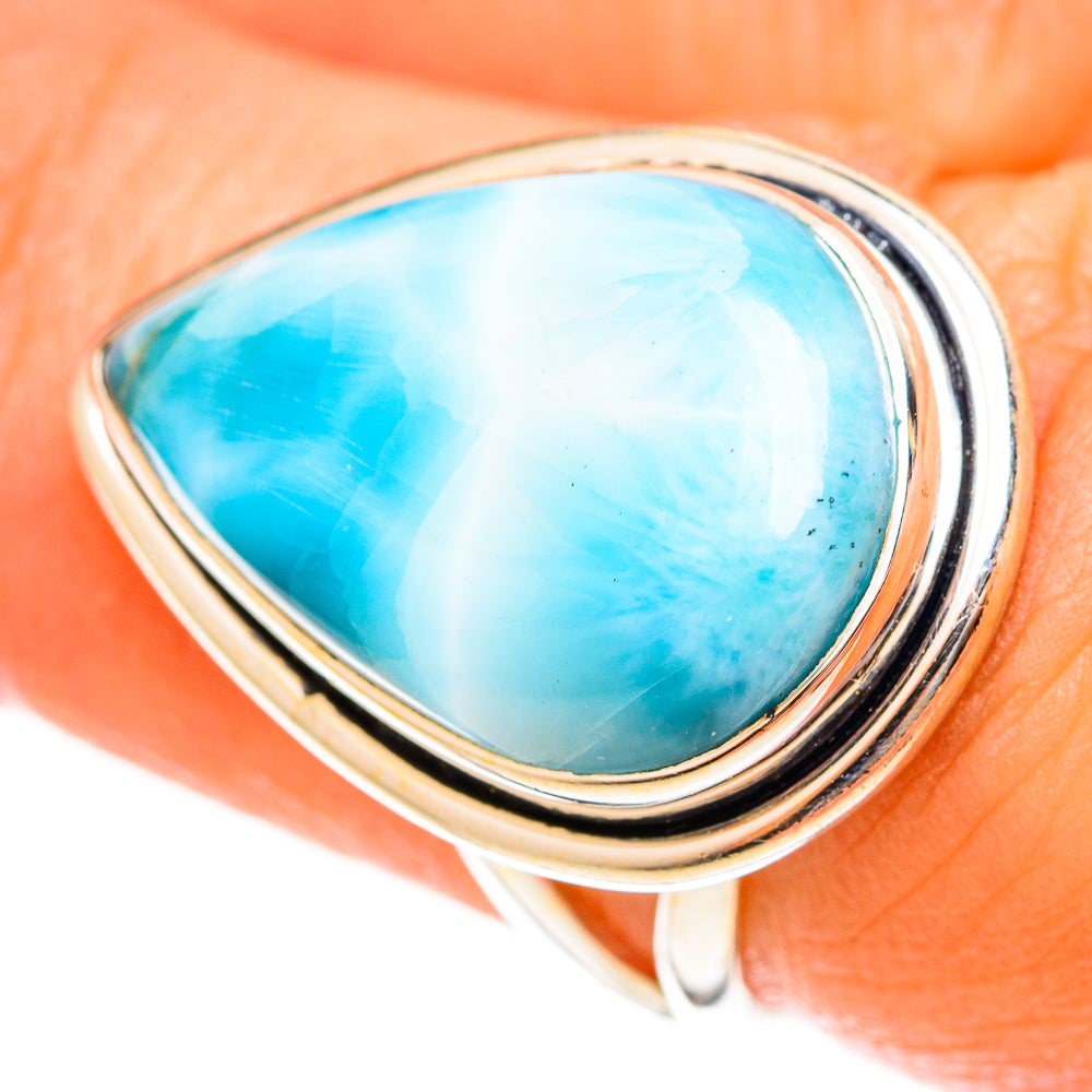 Larimar Rings handcrafted by Ana Silver Co - RING122341