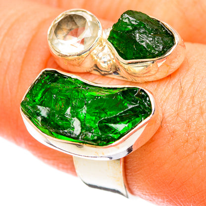 Chrome Diopside Rings handcrafted by Ana Silver Co - RING122343