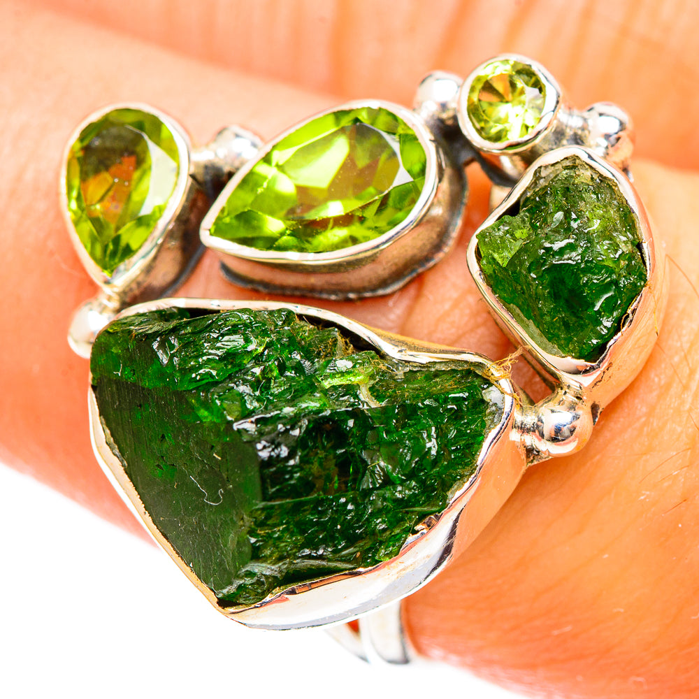 Chrome Diopside Rings handcrafted by Ana Silver Co - RING122346