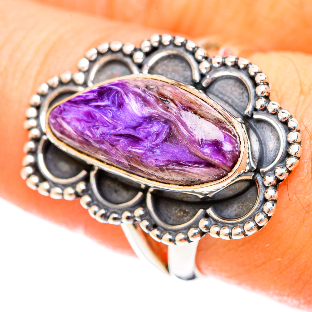 Charoite Rings handcrafted by Ana Silver Co - RING122351