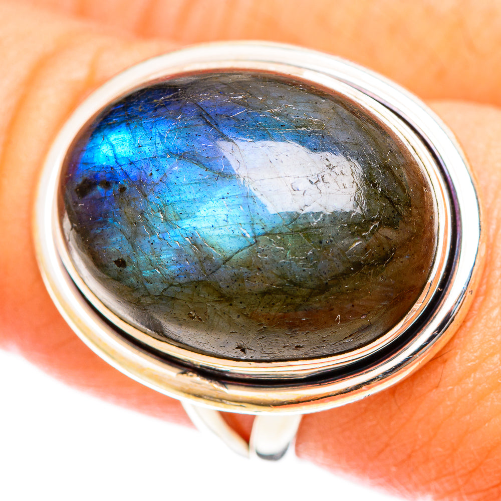 Labradorite Rings handcrafted by Ana Silver Co - RING122356