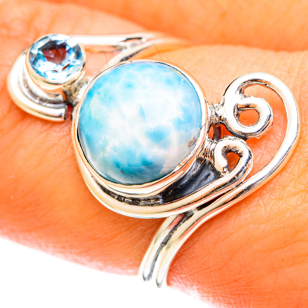 Larimar Rings handcrafted by Ana Silver Co - RING122358