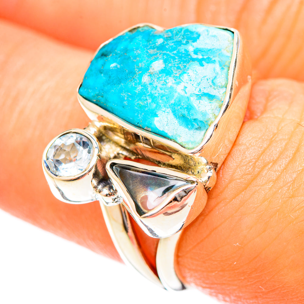 Chrysocolla Rings handcrafted by Ana Silver Co - RING122360