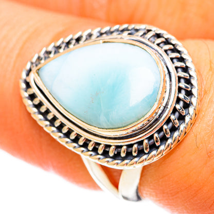 Larimar Rings handcrafted by Ana Silver Co - RING122377