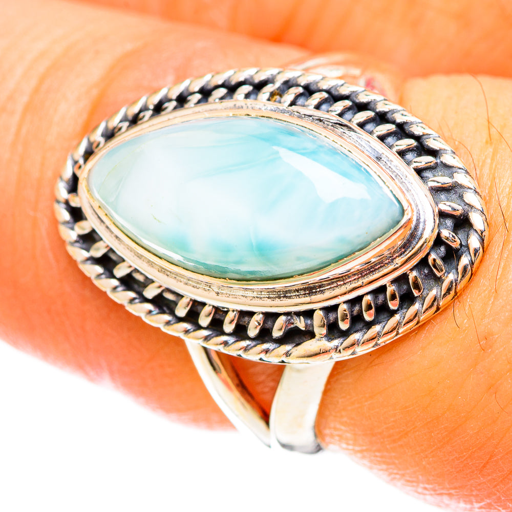 Larimar Rings handcrafted by Ana Silver Co - RING122379