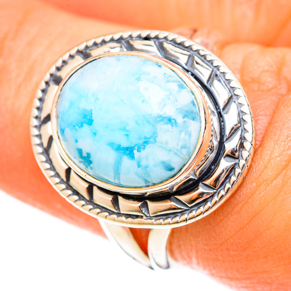Larimar Rings handcrafted by Ana Silver Co - RING122380