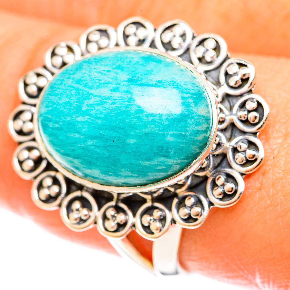 Amazonite Rings handcrafted by Ana Silver Co - RING122381