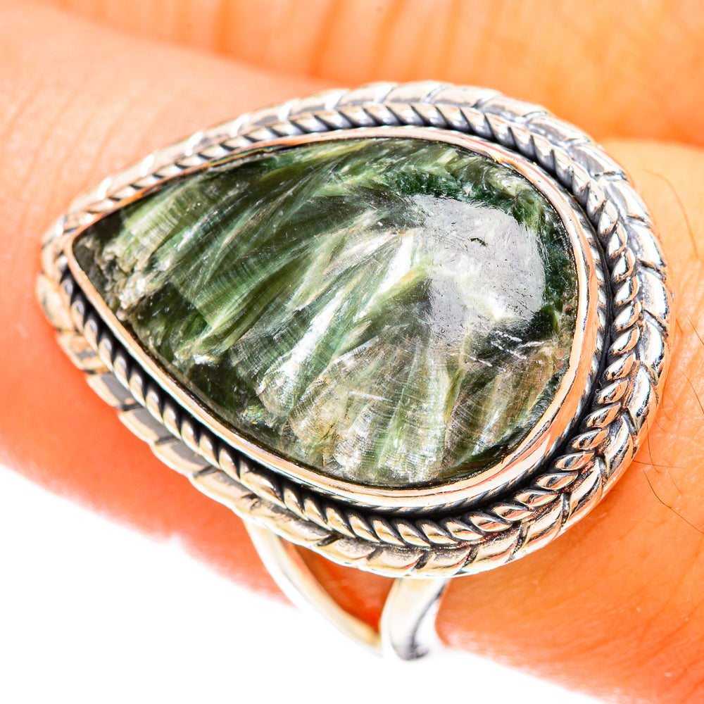 Seraphinite Rings handcrafted by Ana Silver Co - RING122383