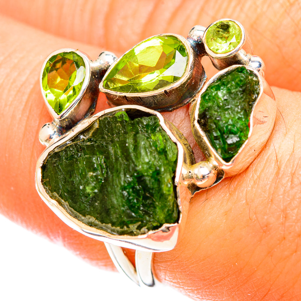 Chrome Diopside Rings handcrafted by Ana Silver Co - RING122389