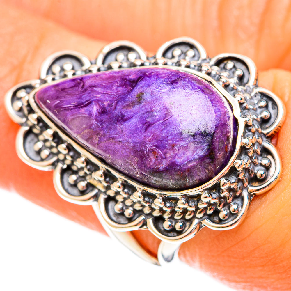 Charoite Rings handcrafted by Ana Silver Co - RING122392