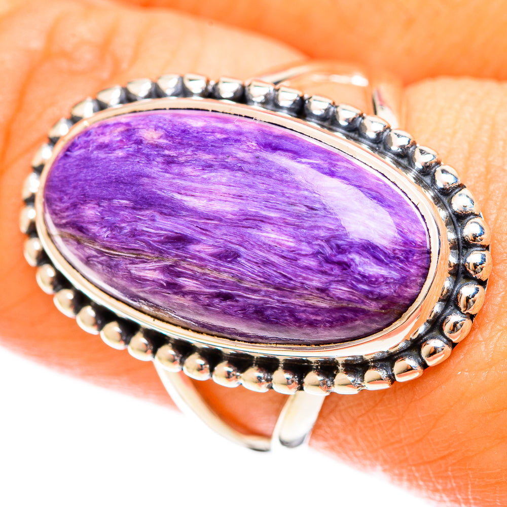 Charoite Rings handcrafted by Ana Silver Co - RING122393
