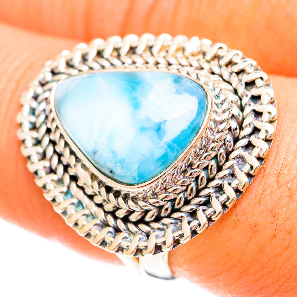Larimar Rings handcrafted by Ana Silver Co - RING122396