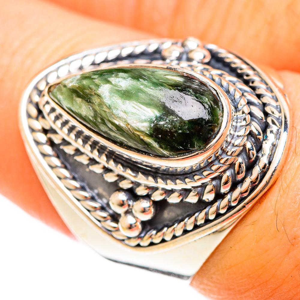 Seraphinite Rings handcrafted by Ana Silver Co - RING122400